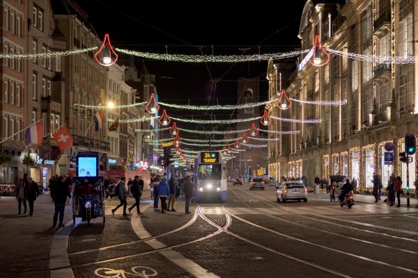 amsterdam street at night