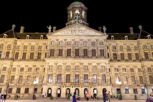 royal palace at night